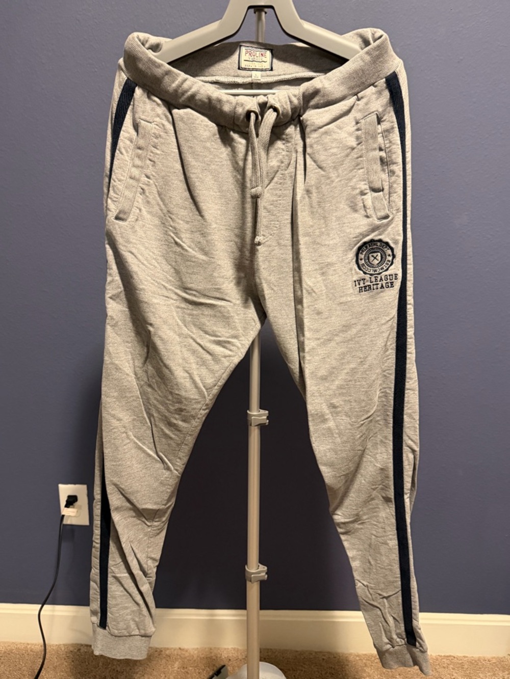 Proline Varsity Men's Gray Cargo Pants - L